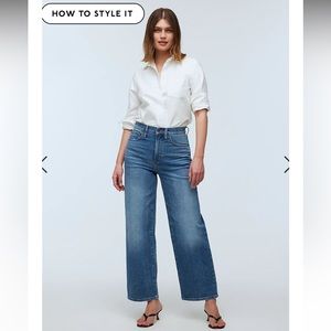Madewell high waist wide leg jeans